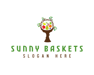 Picnic - Tree Fruit Basket logo design