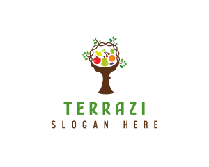 Tree Fruit Basket logo design