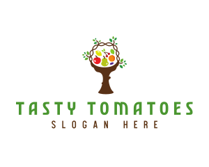 Tree Fruit Basket logo design