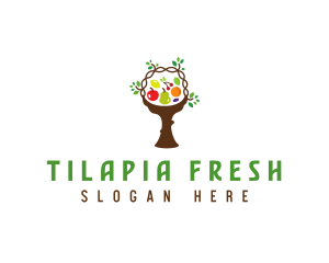 Tree Fruit Basket logo design