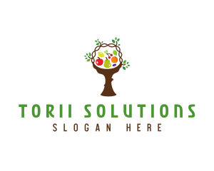 Tree Fruit Basket logo design