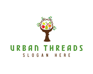 Tree Fruit Basket logo design