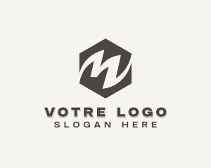 Professional - Hexagon Business Letter M logo design
