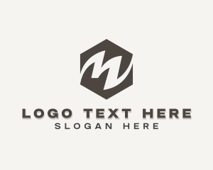 Letter M - Hexagon Business Letter M logo design