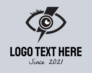 Optometrist - Thunder Bolt Eye logo design