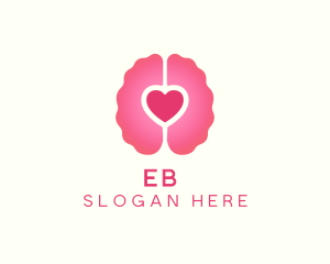 Emotion - Mental Health Brain Heart logo design