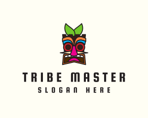 Tribal Tiki Mask logo design