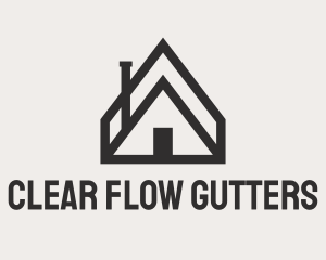 Gutter - Roofing Real Estate Establishment logo design