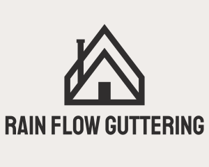 Guttering - Roofing Real Estate Establishment logo design