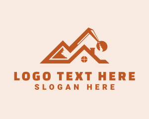Orange - Home Mountain Excavator logo design