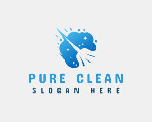 Mop Cleaning Housekeeping logo design