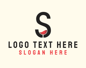 Red Wine - Letter S Winery logo design