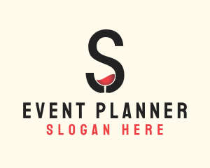 Red Wine - Letter S Winery logo design