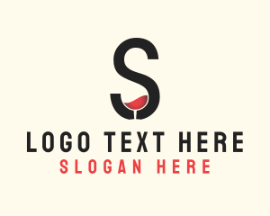 Negative Space - Letter S Winery logo design