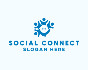 Social Networking Chat App logo design