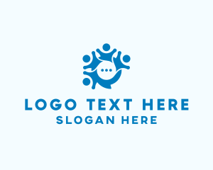 People - Social Networking Chat App logo design