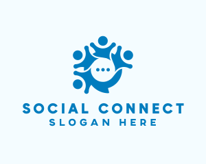 Social Networking Chat App logo design