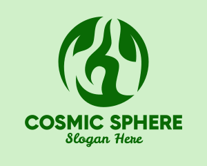 Organic Leaves Sphere  logo design