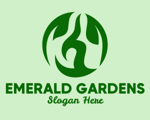 Organic Leaves Sphere  logo design