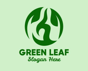 Organic Leaves Sphere  logo design