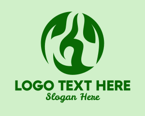 Organic Products - Organic Leaves Sphere logo design
