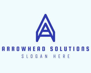 Modern Arrow Letter A logo design