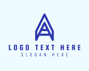 Network - Modern Arrow Letter A logo design