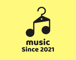 Music Note Hanger logo design