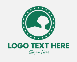 Eco Park - Green Tree Planting logo design