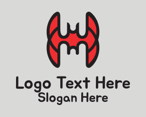 Player - Symmetrical Bat Wings logo design