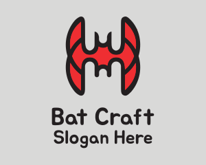 Symmetrical Bat Wings logo design