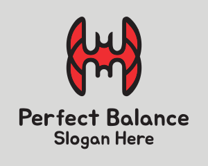 Symmetry - Symmetrical Bat Wings logo design