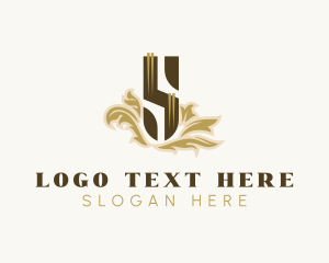 Hotel - Victorian Ornamental Letter S logo design