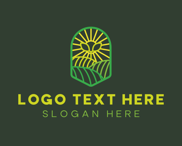 Sustainable - Natural Seedling Sun logo design