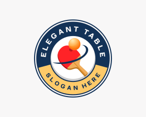 Table Tennis Paddle logo design