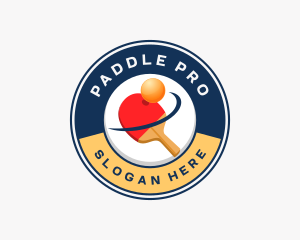 Table Tennis Paddle logo design