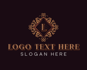 Golden - Luxurious Floral Ornament logo design