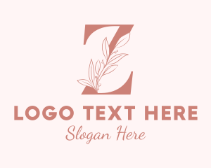 Beauty Parlour - Elegant Leaves Letter Z logo design