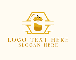 Golden Honey Bee Logo