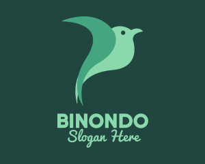 Green Bird Flying Logo