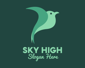 Fly - Green Bird Flying logo design