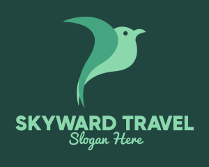 Fly - Green Bird Flying logo design