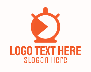 Clock - Orange Stopwatch Timer logo design