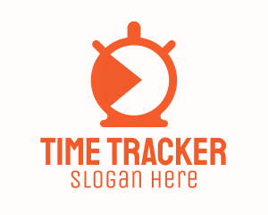 Stopwatch - Orange Stopwatch Timer logo design