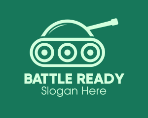 Infantry - Green Military Tank logo design