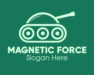 Green Military Tank logo design