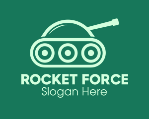 Missile - Green Military Tank logo design