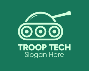 Troop - Green Military Tank logo design