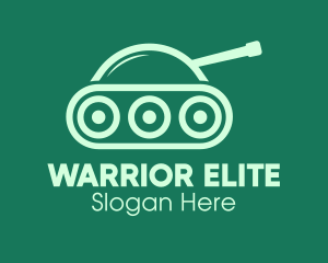 Green Military Tank logo design