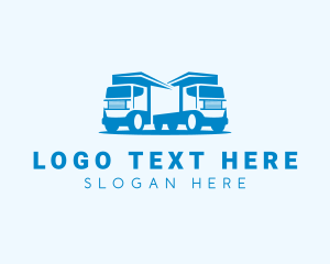 Forwarding - Delivery Truck Transportation logo design